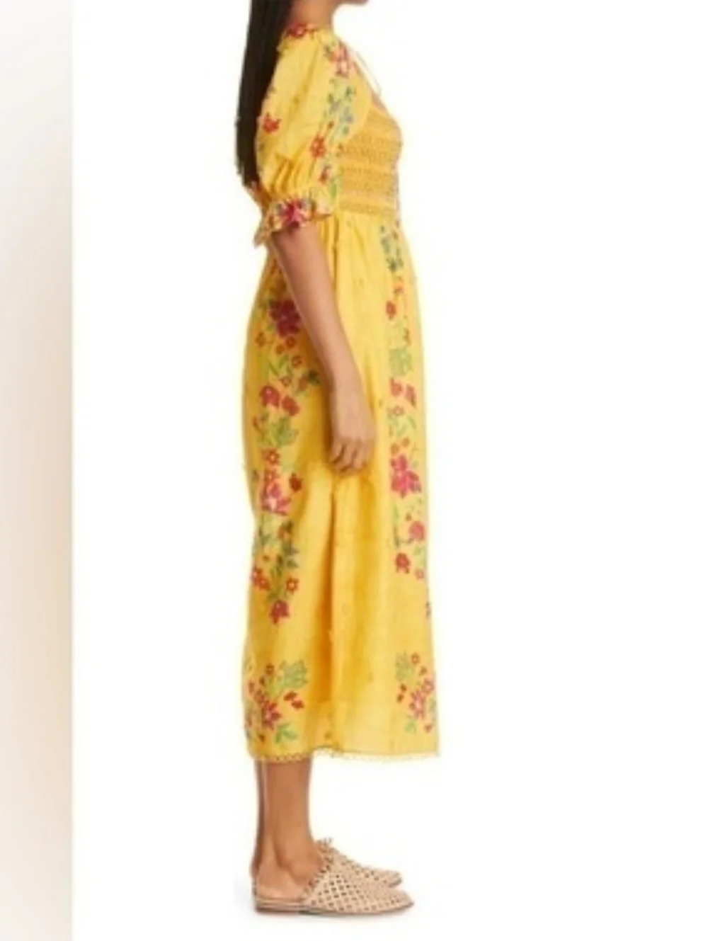 FARM‎ RIO Yellow Floral Maxi Dress Size XS - Picture 12 of 14